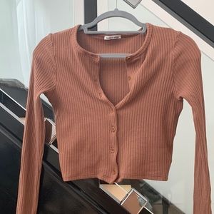 Reformation Brown Cardigan